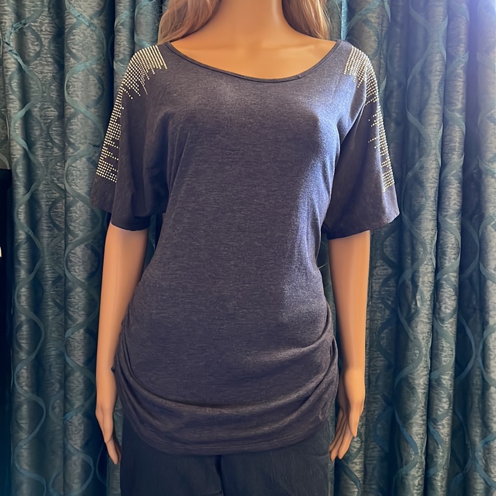 Blue Studded Top